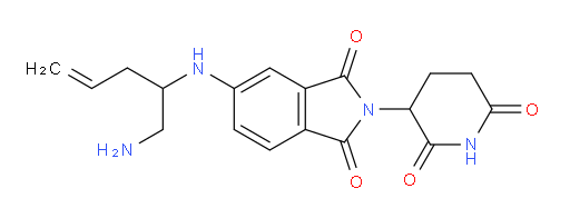 5-[(1-aminopent-4-en-2-yl)amino]-2-(2,6-dioxopiperidin-3-yl)-2,3-dihydro-1H-isoindole-1,3-dione