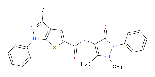 N-(1,5-dimethyl-3-oxo-2-phenyl-2,3-dihydro-1H-pyrazol-4-yl)-3-methyl-1-phenyl-1H-thieno[2,3-c]pyrazole-5-carboxamide