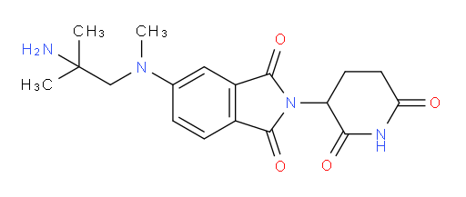 5-[(2-amino-2-methylpropyl)(methyl)amino]-2-(2,6-dioxopiperidin-3-yl)-2,3-dihydro-1H-isoindole-1,3-dione