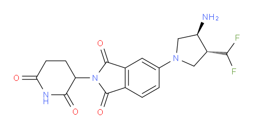 rac-5-[(3R,4S)-3-amino-4-(difluoromethyl)pyrrolidin-1-yl]-2-(2,6-dioxopiperidin-3-yl)-2,3-dihydro-1H-isoindole-1,3-dione