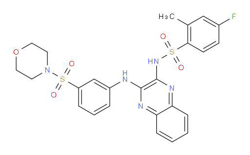 4-fluoro-2-methyl-N-(3-{[3-(morpholine-4-sulfonyl)phenyl]amino}quinoxalin-2-yl)benzene-1-sulfonamide