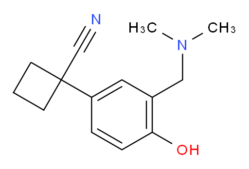 1-{3-[(dimethylamino)methyl]-4-hydroxyphenyl}cyclobutane-1-carbonitrile