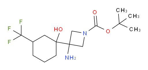 tert-butyl 3-amino-3-[1-hydroxy-3-(trifluoromethyl)cyclohexyl]azetidine-1-carboxylate