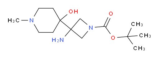 tert-butyl 3-amino-3-(4-hydroxy-1-methylpiperidin-4-yl)azetidine-1-carboxylate