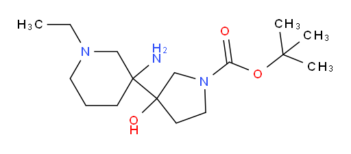 tert-butyl 3-(3-amino-1-ethylpiperidin-3-yl)-3-hydroxypyrrolidine-1-carboxylate