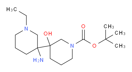 tert-butyl 3-(3-amino-1-ethylpiperidin-3-yl)-3-hydroxypiperidine-1-carboxylate