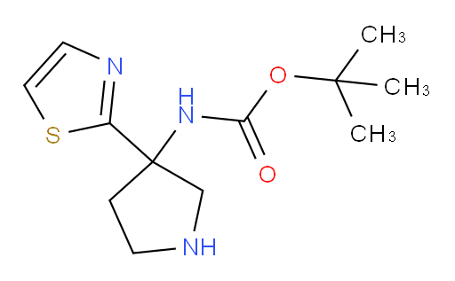tert-butyl N-[3-(1,3-thiazol-2-yl)pyrrolidin-3-yl]carbamate
