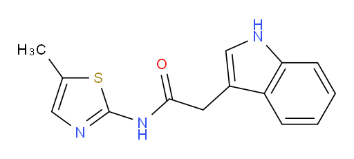 2-(1H-indol-3-yl)-N-(5-methyl-1,3-thiazol-2-yl)acetamide