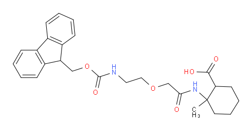 2-{2-[2-({[(9H-fluoren-9-yl)methoxy]carbonyl}amino)ethoxy]acetamido}-2-methylcyclohexane-1-carboxylic acid