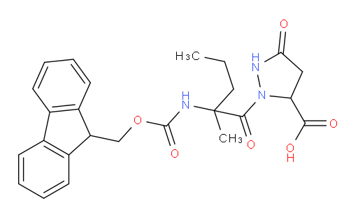 2-[2-({[(9H-fluoren-9-yl)methoxy]carbonyl}amino)-2-methylpentanoyl]-5-oxopyrazolidine-3-carboxylic acid