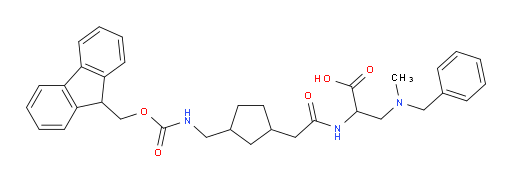 3-[benzyl(methyl)amino]-2-(2-{3-[({[(9H-fluoren-9-yl)methoxy]carbonyl}amino)methyl]cyclopentyl}acetamido)propanoic acid