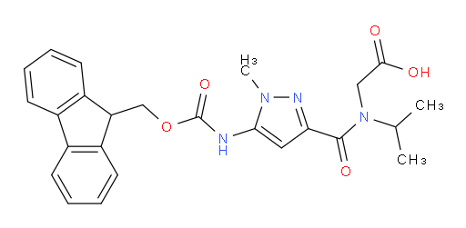 2-{1-[5-({[(9H-fluoren-9-yl)methoxy]carbonyl}amino)-1-methyl-1H-pyrazol-3-yl]-N-(propan-2-yl)formamido}acetic acid