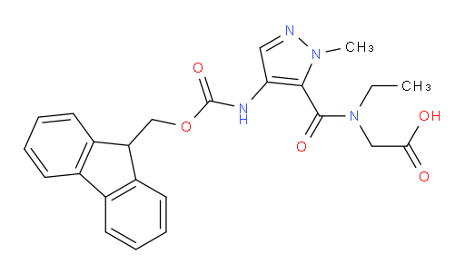 2-{N-ethyl-1-[4-({[(9H-fluoren-9-yl)methoxy]carbonyl}amino)-1-methyl-1H-pyrazol-5-yl]formamido}acetic acid