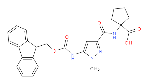 1-[5-({[(9H-fluoren-9-yl)methoxy]carbonyl}amino)-1-methyl-1H-pyrazole-3-amido]cyclopentane-1-carboxylic acid