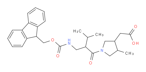 2-(1-{2-[({[(9H-fluoren-9-yl)methoxy]carbonyl}amino)methyl]-3-methylbutanoyl}-4-methylpyrrolidin-3-yl)acetic acid
