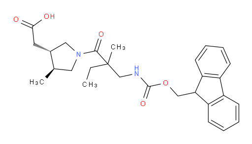 rac-2-[(3R,4R)-1-{2-[({[(9H-fluoren-9-yl)methoxy]carbonyl}amino)methyl]-2-methylbutanoyl}-4-methylpyrrolidin-3-yl]acetic acid