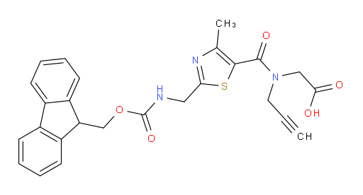 2-(1-{2-[({[(9H-fluoren-9-yl)methoxy]carbonyl}amino)methyl]-4-methyl-1,3-thiazol-5-yl}-N-(prop-2-yn-1-yl)formamido)acetic acid