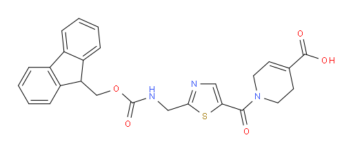 1-{2-[({[(9H-fluoren-9-yl)methoxy]carbonyl}amino)methyl]-1,3-thiazole-5-carbonyl}-1,2,3,6-tetrahydropyridine-4-carboxylic acid
