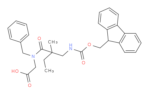 2-{N-benzyl-2-[({[(9H-fluoren-9-yl)methoxy]carbonyl}amino)methyl]-2-methylbutanamido}acetic acid