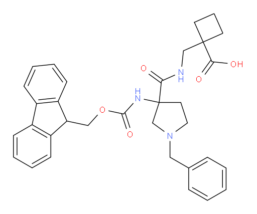 1-({[1-benzyl-3-({[(9H-fluoren-9-yl)methoxy]carbonyl}amino)pyrrolidin-3-yl]formamido}methyl)cyclobutane-1-carboxylic acid