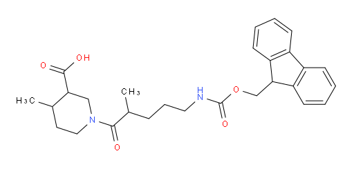 1-[5-({[(9H-fluoren-9-yl)methoxy]carbonyl}amino)-2-methylpentanoyl]-4-methylpiperidine-3-carboxylic acid