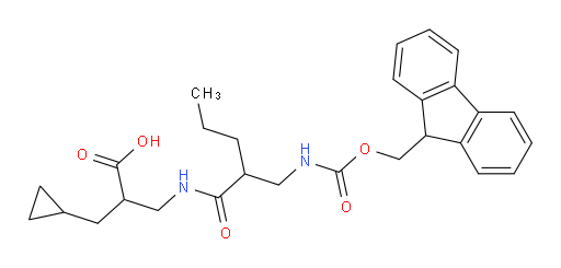 2-(cyclopropylmethyl)-3-{2-[({[(9H-fluoren-9-yl)methoxy]carbonyl}amino)methyl]pentanamido}propanoic acid