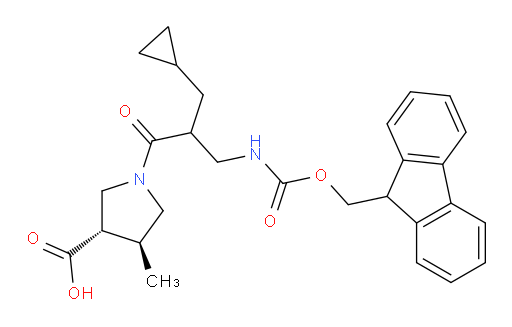 rac-(3R,4R)-1-[2-(cyclopropylmethyl)-3-({[(9H-fluoren-9-yl)methoxy]carbonyl}amino)propanoyl]-4-methylpyrrolidine-3-carboxylic acid