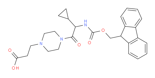 3-{4-[2-cyclopropyl-2-({[(9H-fluoren-9-yl)methoxy]carbonyl}amino)acetyl]piperazin-1-yl}propanoic acid