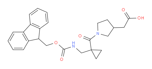 2-(1-{1-[({[(9H-fluoren-9-yl)methoxy]carbonyl}amino)methyl]cyclopropanecarbonyl}pyrrolidin-3-yl)acetic acid