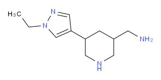 [5-(1-ethyl-1H-pyrazol-4-yl)piperidin-3-yl]methanamine