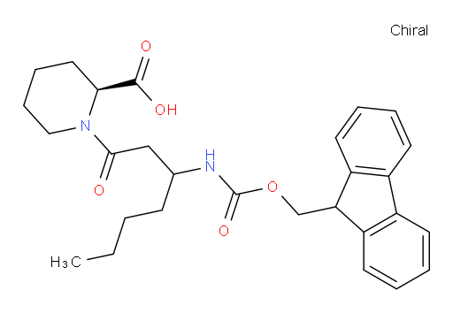 (2S)-1-[3-({[(9H-fluoren-9-yl)methoxy]carbonyl}amino)heptanoyl]piperidine-2-carboxylic acid