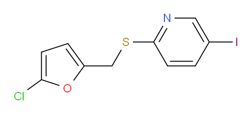 2-{[(5-chlorofuran-2-yl)methyl]sulfanyl}-5-iodopyridine