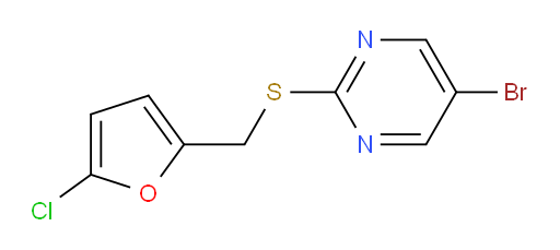 5-bromo-2-{[(5-chlorofuran-2-yl)methyl]sulfanyl}pyrimidine