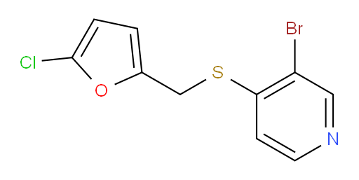 3-bromo-4-{[(5-chlorofuran-2-yl)methyl]sulfanyl}pyridine