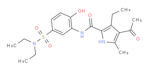 4-acetyl-N-[5-(diethylsulfamoyl)-2-hydroxyphenyl]-3-ethyl-5-methyl-1H-pyrrole-2-carboxamide