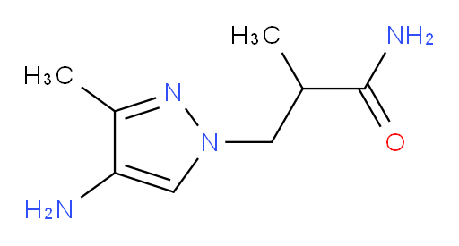 3-(4-amino-3-methyl-1H-pyrazol-1-yl)-2-methylpropanamide