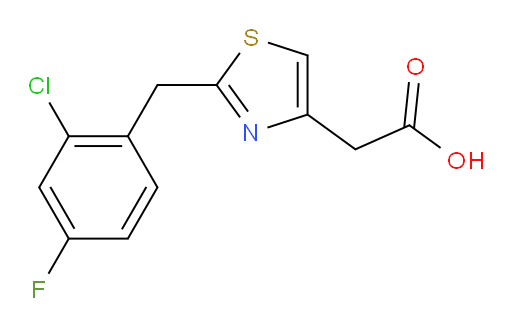 2-{2-[(2-chloro-4-fluorophenyl)methyl]-1,3-thiazol-4-yl}acetic acid