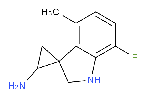7'-fluoro-4'-methyl-1',2'-dihydrospiro[cyclopropane-1,3'-indole]-2-amine