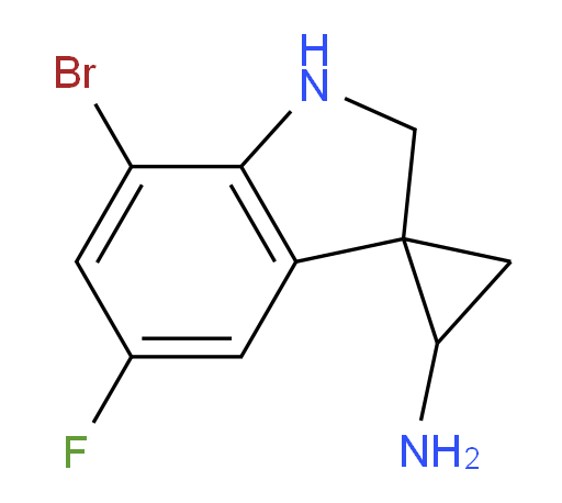 7'-bromo-5'-fluoro-1',2'-dihydrospiro[cyclopropane-1,3'-indole]-3-amine