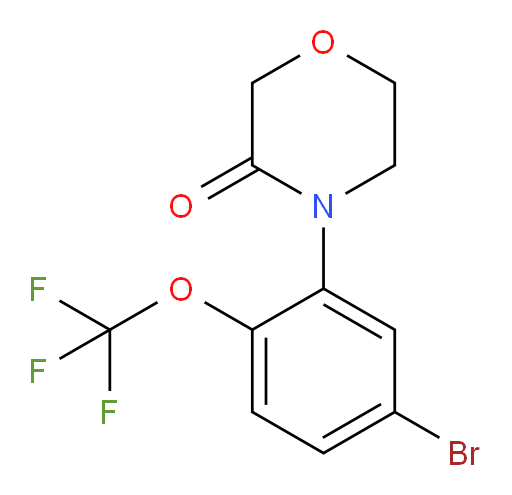 4-[5-bromo-2-(trifluoromethoxy)phenyl]morpholin-3-one