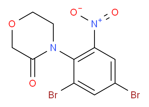 4-(2,4-dibromo-6-nitrophenyl)morpholin-3-one
