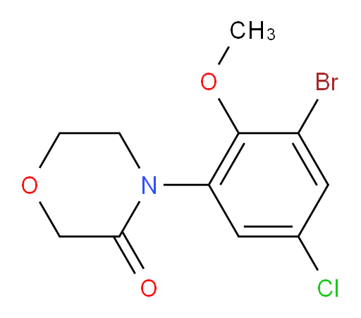 4-(3-bromo-5-chloro-2-methoxyphenyl)morpholin-3-one