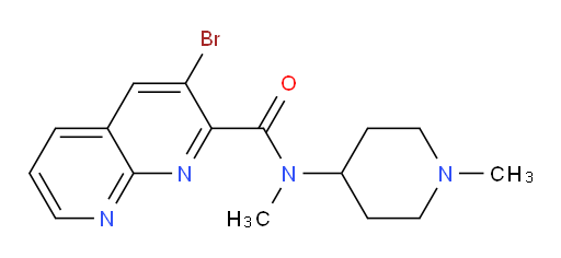 3-bromo-N-methyl-N-(1-methylpiperidin-4-yl)-1,8-naphthyridine-2-carboxamide