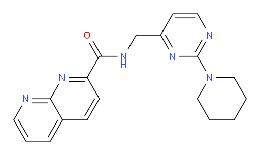 N-((2-(piperidin-1-yl)pyrimidin-4-yl)methyl)-1,8-naphthyridine-2-carboxamide