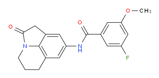 3-fluoro-5-methoxy-N-(2-oxo-2,4,5,6-tetrahydro-1H-pyrrolo[3,2,1-ij]quinolin-8-yl)benzamide