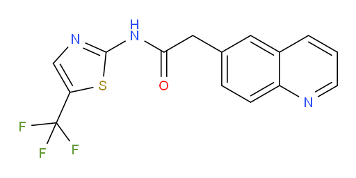 2-(quinolin-6-yl)-N-(5-(trifluoromethyl)thiazol-2-yl)acetamide