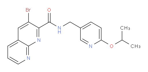 3-bromo-N-((6-isopropoxypyridin-3-yl)methyl)-1,8-naphthyridine-2-carboxamide