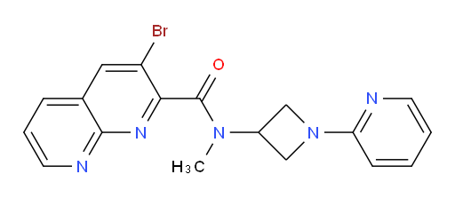 3-bromo-N-methyl-N-(1-(pyridin-2-yl)azetidin-3-yl)-1,8-naphthyridine-2-carboxamide