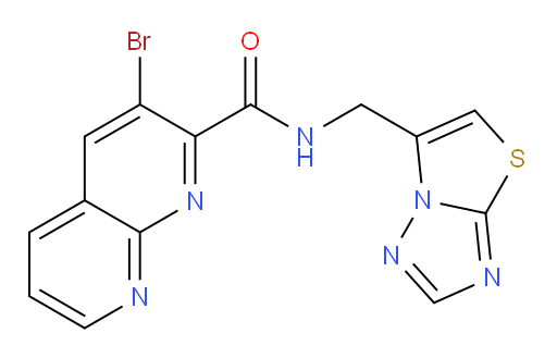 3-bromo-N-(thiazolo[3,2-b][1,2,4]triazol-6-ylmethyl)-1,8-naphthyridine-2-carboxamide