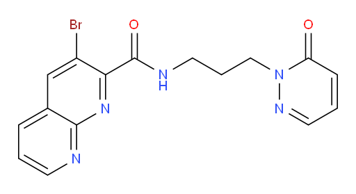 3-bromo-N-(3-(6-oxopyridazin-1(6H)-yl)propyl)-1,8-naphthyridine-2-carboxamide